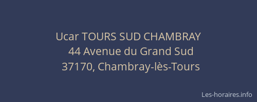 Ucar TOURS SUD CHAMBRAY