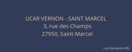 UCAR VERNON - SAINT MARCEL