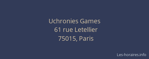 Uchronies Games