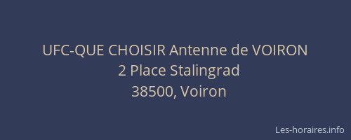 UFC-QUE CHOISIR Antenne de VOIRON