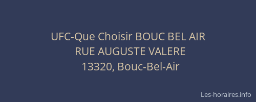 UFC-Que Choisir BOUC BEL AIR
