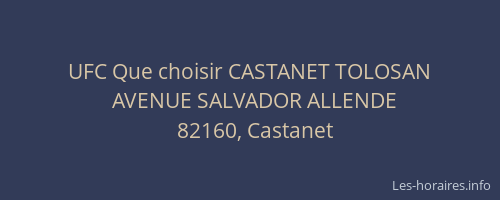 UFC Que choisir CASTANET TOLOSAN