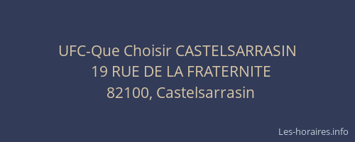 UFC-Que Choisir CASTELSARRASIN