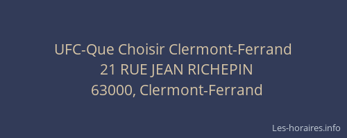 UFC-Que Choisir Clermont-Ferrand