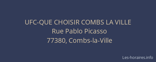 UFC-QUE CHOISIR COMBS LA VILLE
