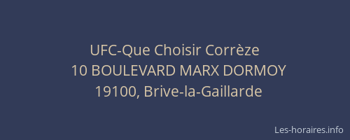 UFC-Que Choisir Corrèze