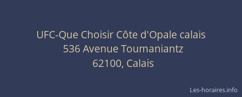 UFC-Que Choisir Côte d'Opale calais