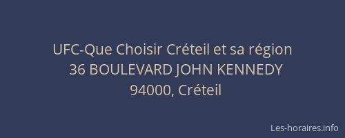 UFC-Que Choisir Cr&eacute;teil et sa r&eacute;gion