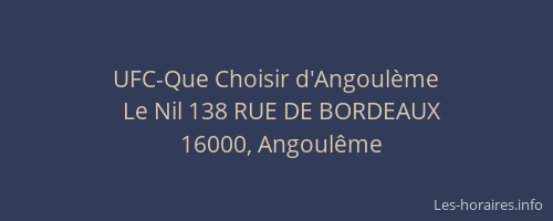 UFC-Que Choisir d'Angoulème