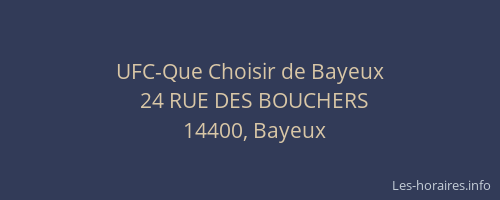UFC-Que Choisir de Bayeux