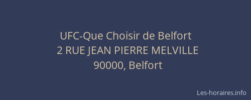 UFC-Que Choisir de Belfort