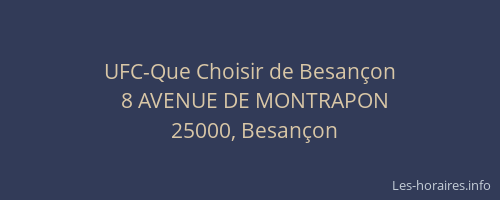 UFC-Que Choisir de Besançon