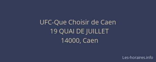 UFC-Que Choisir de Caen