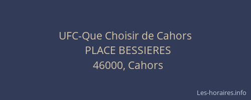 UFC-Que Choisir de Cahors