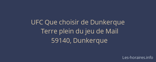 UFC Que choisir de Dunkerque