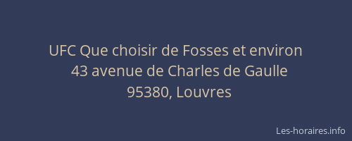 UFC Que choisir de Fosses et environ