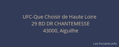 UFC-Que Choisir de Haute Loire