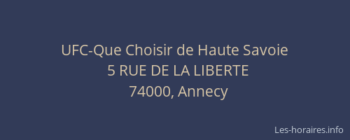 UFC-Que Choisir de Haute Savoie