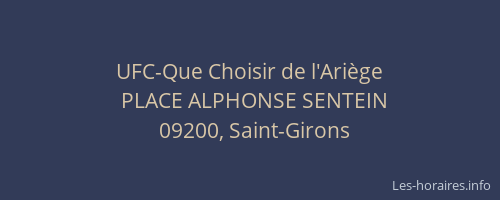UFC-Que Choisir de l'Ariège