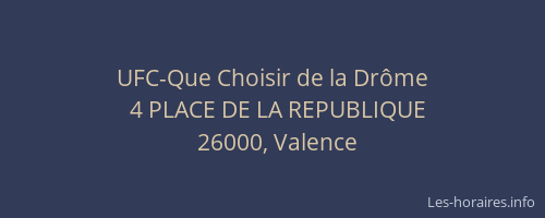 UFC-Que Choisir de la Drôme