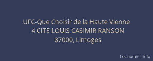 UFC-Que Choisir de la Haute Vienne