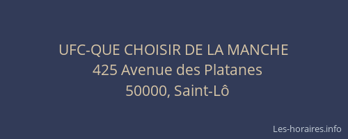 UFC-QUE CHOISIR DE LA MANCHE