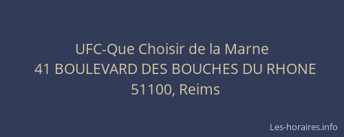 UFC-Que Choisir de la Marne