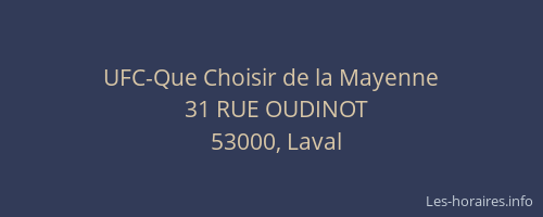UFC-Que Choisir de la Mayenne