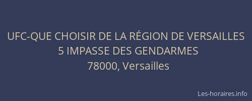UFC-QUE CHOISIR DE LA RÉGION DE VERSAILLES