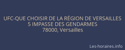 UFC-QUE CHOISIR DE LA RÉGION DE VERSAILLES