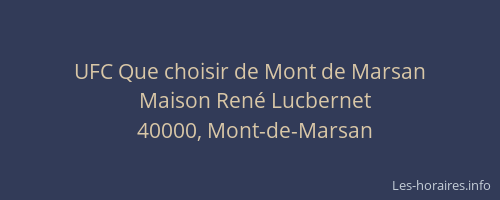 UFC Que choisir de Mont de Marsan