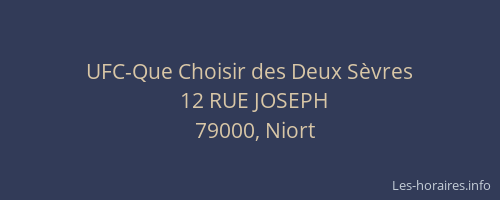UFC-Que Choisir des Deux Sèvres