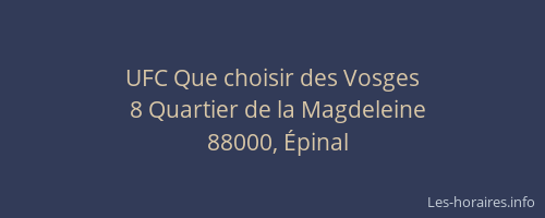 UFC Que choisir des Vosges