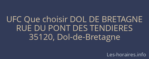 UFC Que choisir DOL DE BRETAGNE