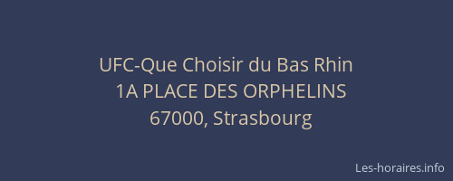 UFC-Que Choisir du Bas Rhin