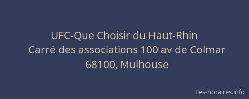 UFC-Que Choisir du Haut-Rhin
