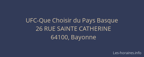 UFC-Que Choisir du Pays Basque