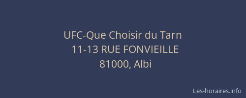UFC-Que Choisir du Tarn