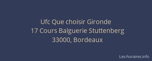 Ufc Que choisir Gironde