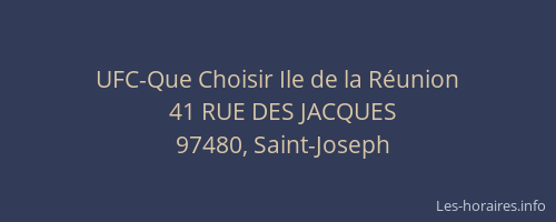 UFC-Que Choisir Ile de la R&eacute;union