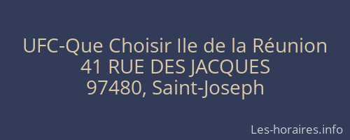 UFC-Que Choisir Ile de la Réunion
