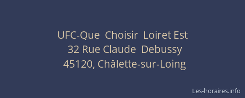 UFC-Que  Choisir  Loiret Est