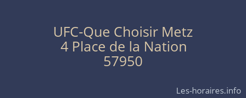 UFC-Que Choisir Metz