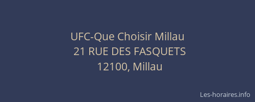 UFC-Que Choisir Millau