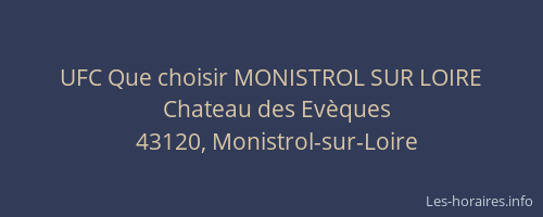 UFC Que choisir MONISTROL SUR LOIRE