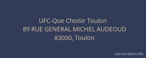 UFC-Que Choisir Toulon