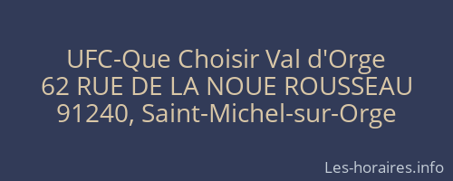UFC-Que Choisir Val d'Orge