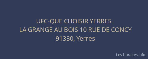 UFC-QUE CHOISIR YERRES
