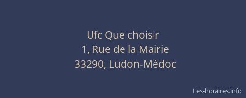 Ufc Que choisir