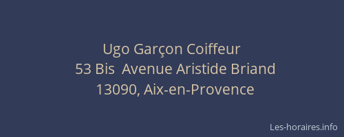 Ugo Garçon Coiffeur
